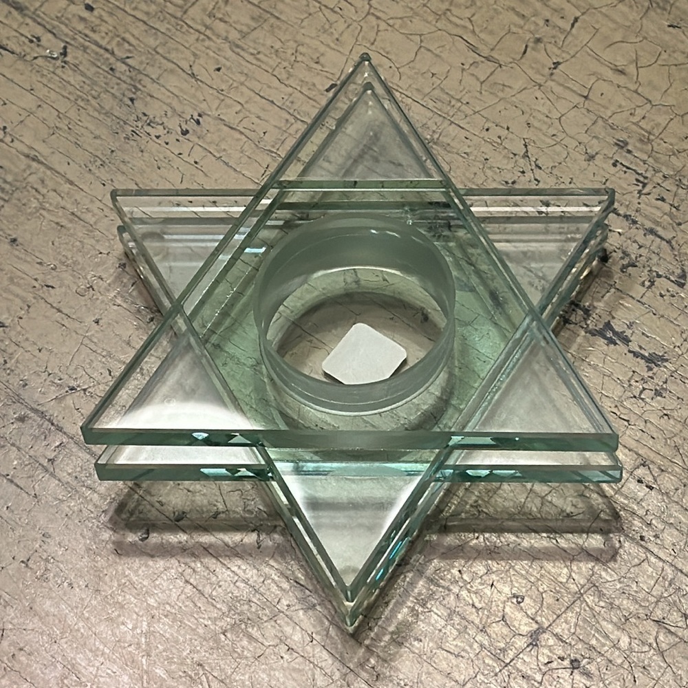 PartyLite Stratus Star Glass Tealight Holder